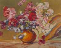 STILL LIFE, FLOWERS by Robert S Rendle Wood at Ross's Online Art Auctions