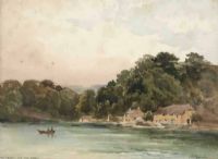 A DAY'S FISHING, DILISHAM ON THE DART, DEVON by Wycliffe Egginton RI RCA at Ross's Online Art Auctions