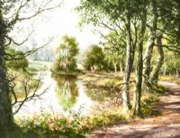 SUNSHINE, LAGAN BANK WALK by Gerald Walby at Ross's Online Art Auctions
