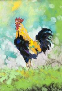 OBSERVANT BIRD by Ivan Frew at Ross's Online Art Auctions
