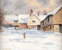 WINTER LANDSCAPE by Robert T.  Cochrane at Ross's Online Art Auctions