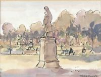 IN THE TUILERIES GARDENS, PARIS by Gladys Maccabe HRUA at Ross's Online Art Auctions