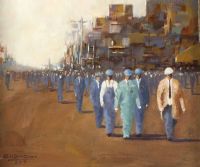 HARLAND & WOLFF SHIPPING CONTAINERS by Colin H. Davidson at Ross's Online Art Auctions