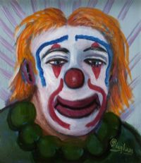 THE POSING CLOWN by James Bingham at Ross's Online Art Auctions