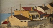 RED ROOF TOP by Brian Ferran HRUA at Ross's Online Art Auctions