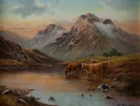 CATTLE WATERING by Wendy Reeves at Ross's Online Art Auctions