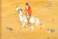 THE YELLOW HUNT by Con Campbell at Ross's Online Art Auctions