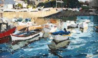 DALKEY HARBOUR by Stephen Cullen at Ross's Online Art Auctions