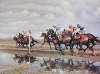 BEACH RACE by Peter Curling at Ross's Online Art Auctions