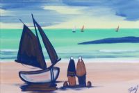 WATCHING THE BOATS by J.P. Rooney at Ross's Online Art Auctions