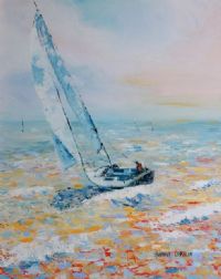 BRAVING THE SWELL by Hannah O'Hanlon at Ross's Online Art Auctions