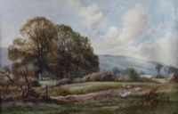 LANDSCAPE & GEESE by Irish School at Ross's Online Art Auctions