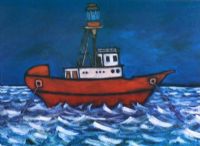 RED BOAT by Graham Knuttel at Ross's Online Art Auctions