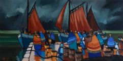 UNLOADING THE CATCH by J.P. Rooney at Ross's Online Art Auctions