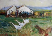 GEESE by Marie Carroll at Ross's Online Art Auctions