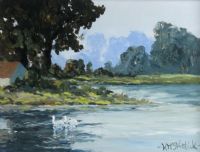 THE BOATING LAKE by Hugh McIlfatrick at Ross's Online Art Auctions