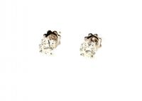 PAIR OF 18CT WHITE GOLD & DIAMOND STUD EARRINGS at Ross's Online Art Auctions