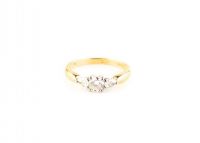 18CT GOLD & DIAMOND THREE STONE RING at Ross's Online Art Auctions