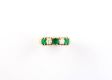 18CT GOLD, EMERALD & DIAMOND FIVE STONE RING at Ross's Online Art Auctions