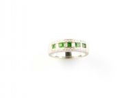 18CT WHITE GOLD, EMERALD & DIAMOND CLUSTER RING at Ross's Online Art Auctions