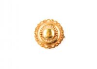15CT GOLD EMBOSSED VICTORIAN CIRCULAR BROOCH at Ross's Online Art Auctions