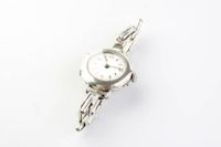 LADY'S SILVER SWISS WRIST WATCH WITH SILVER EXPANDING BRACELT STRAP at Ross's Online Art Auctions