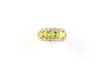 9CT GOLD, PERIDOT & DIAMOND RING at Ross's Online Art Auctions
