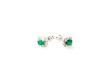 PAIR OF 18CT WHITE GOLD, EMERALD & DIAMOND CLUSTER EARRINGS at Ross's Online Art Auctions