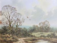 PHEASANTS OVER THE WOODS by Wendy Reeves at Ross's Online Art Auctions