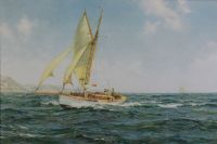 FINE WEATHER & A FINE WIND by Montague Dawson at Ross's Online Art Auctions