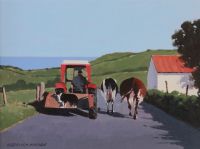 BRINGING IN THE COWS by Gregory Moore at Ross's Online Art Auctions