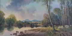 EVENING ON THE RIVER QUOILE by William Cunningham at Ross's Online Art Auctions