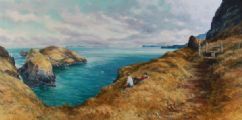 CARRICK A REDE ROPE BRIDGE by Gerald Walby at Ross's Online Art Auctions