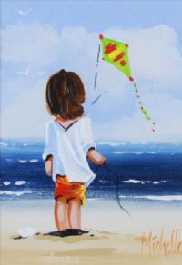 BOY & KITE by Michelle Carlin at Ross's Online Art Auctions