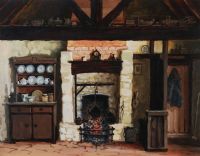 IRISH FARMHOUSE KITCHEN by Gerald Walby at Ross's Online Art Auctions