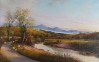 SUMMER PASTURES BY THE BANN by William Cunningham at Ross's Online Art Auctions