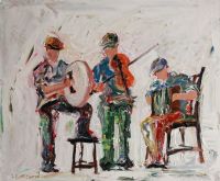 SESSION AT THE CROWN BAR II by J.P. Neeson at Ross's Online Art Auctions