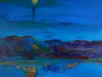 MOON OVER THE MOURNES by Patricia Cleland Clark at Ross's Online Art Auctions