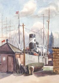 DOCKLANDS by William Galloway at Ross's Online Art Auctions
