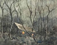 COTTAGE IN THE WOODS by William Galloway at Ross's Online Art Auctions