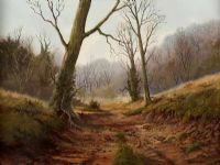 PHEASANTS IN THE LANE by Robert B. Higgins at Ross's Online Art Auctions