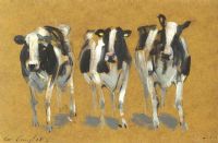 NOSEY COWS by Con Campbell at Ross's Online Art Auctions
