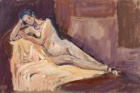 RECLINING NUDE by Franklin White at Ross's Online Art Auctions