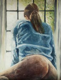 GIRL IN BLUE by Tanya Smith at Ross's Online Art Auctions