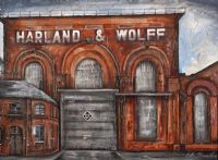 THE OLD GATES, HARLAND & WOLFF by John Stewart at Ross's Online Art Auctions