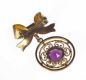 ROLLED GOLD & AMETHYST PENDANT MOUNTED ON BOW PIN at Ross's Online Art Auctions