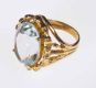 YELLOW METAL & AQUAMARINE RING at Ross's Online Art Auctions