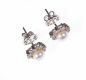 PAIR OF 18CT WHITE GOLD, PEARL & DIAMOND CLUSTER EARRINGS at Ross's Online Art Auctions