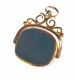 9CT ROSE GOLD & CARNELIAN BLOODSTONE SWIVEL FOB at Ross's Online Art Auctions