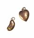 9CT ROSE GOLD & OPAL HEART PENDANT & 9CT ROSE GOLD & SEED PEARL BEAN PENDANT at Ross's Online Art Auctions